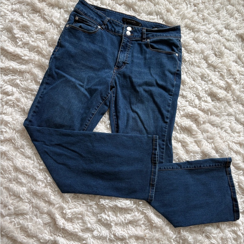Tahari Daphne Double Button MiniBoot Jeans ~ 10P